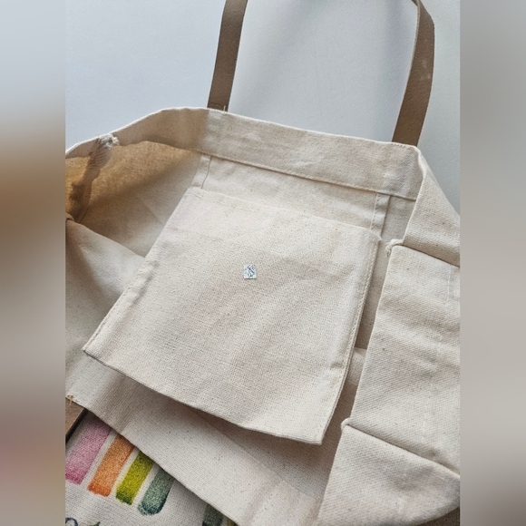 NWT iDesign by Ilene Segal Canvas Pompom Tote Dare To Be Different - Picture 3 of 5